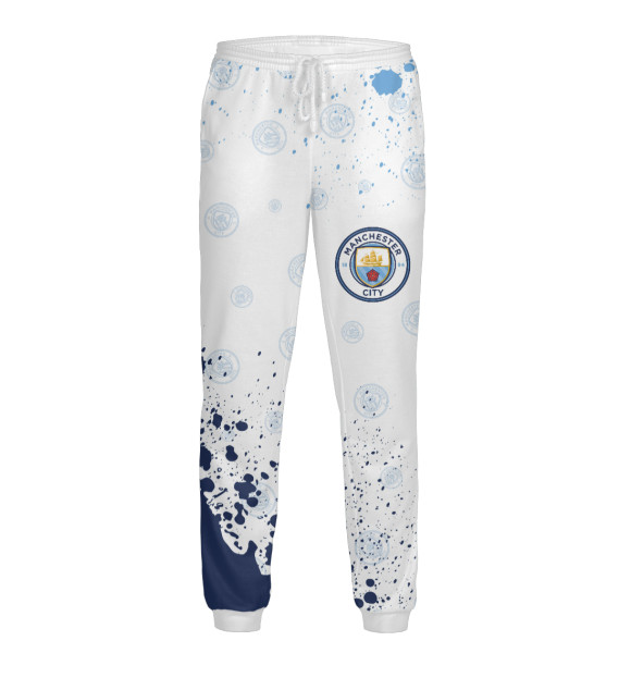 Мужские спортивные штаны с изображением Manchester City цвета Белый