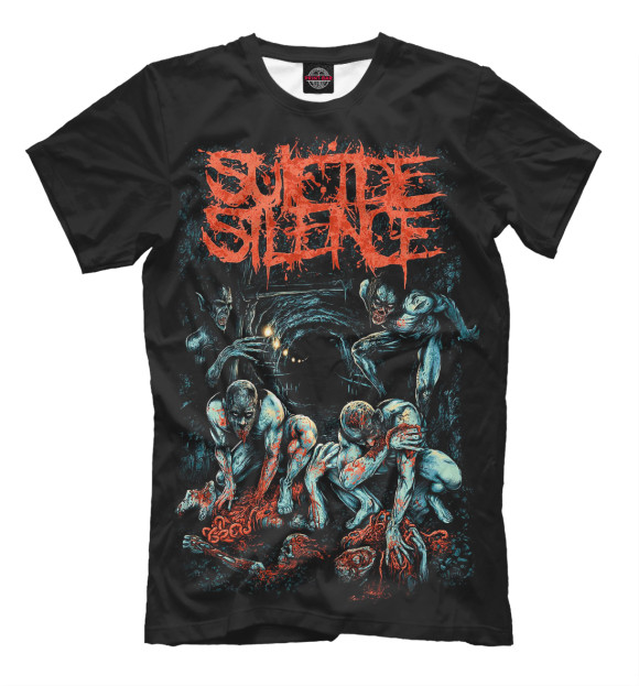 Мужская футболка с изображением Suicide Silence цвета Черный