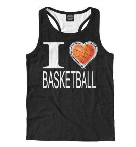 

Майки борцовки Print Bar, Белый, I Love Basketball Black
