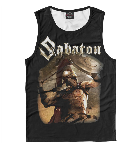 Майка для мальчика с притом Sabaton цвета Белый Майка для мальчика с изображением Sabaton цвета Белый
