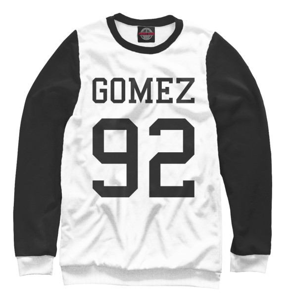 Мужской свитшот с изображением Selena Gomez цвета Белый