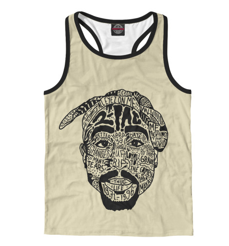 

Майки борцовки Print Bar, Белый, 2Pac