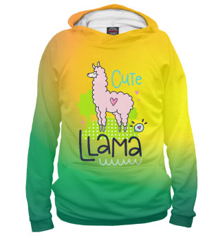 Худи для девочки Cute Lama