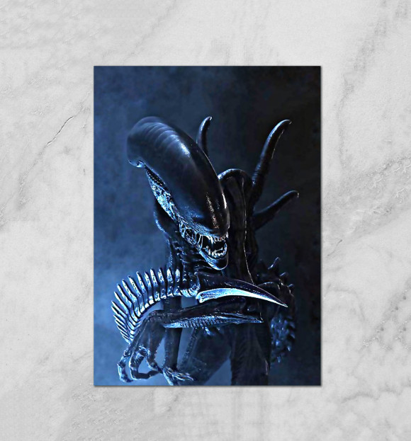 Плакат с изображением Aliens цвета Белый