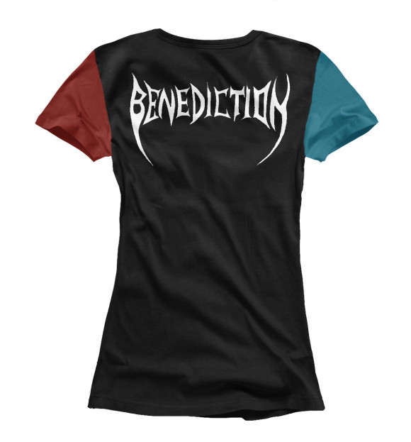 Женская футболка с изображением Benediction цвета Белый