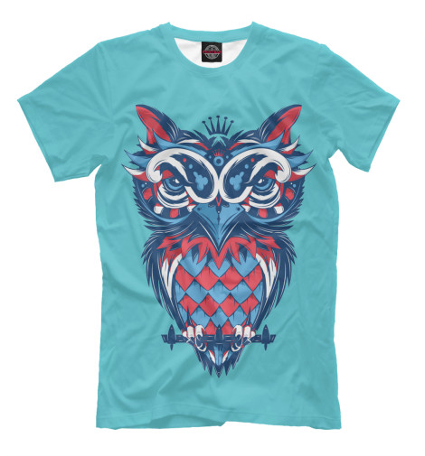 

Футболки Print Bar, Грязно-голубой, Owl Art