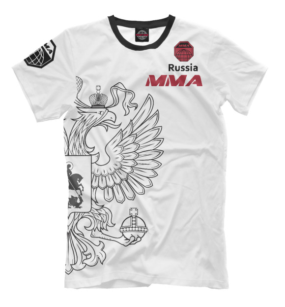 Мужская футболка с изображением MMA Россия цвета Молочно-белый