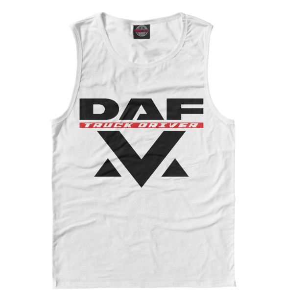 Майка для мальчика с изображением DAF \ Дальнобойщик цвета Белый