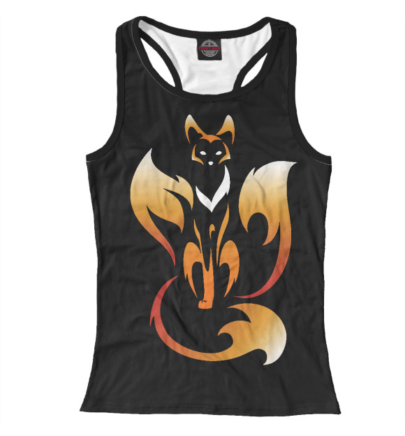 Женская майка-борцовка с изображением Огненный дух цвета Белый