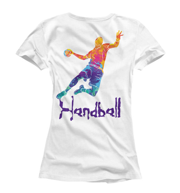 Футболка для девочек с изображением Handball цвета Белый