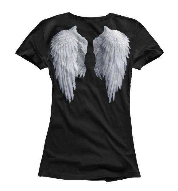 Женская футболка с изображением Крылья ангела цвета Белый