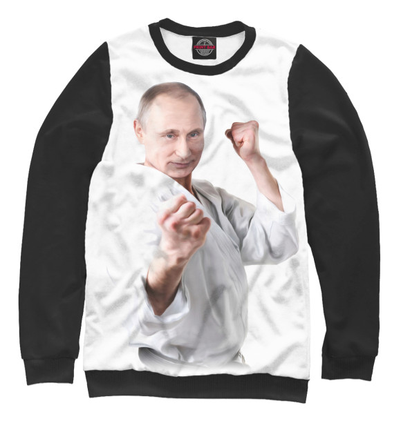 Свитшот для девочек с изображением Путин в кимоно цвета Белый