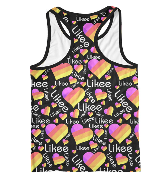 Мужская майка-борцовка с изображением Likee цвета Белый