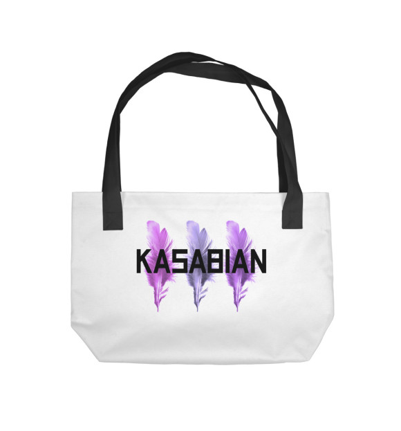 Пляжная сумка с изображением Kasabian цвета 