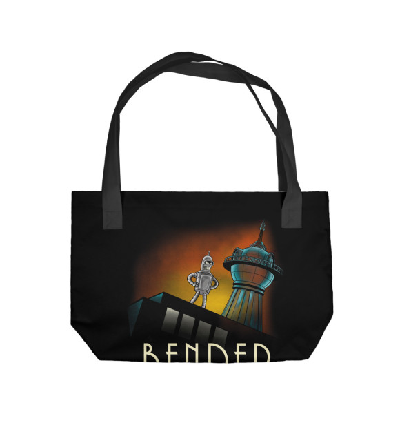 Пляжная сумка с изображением Бендер цвета 