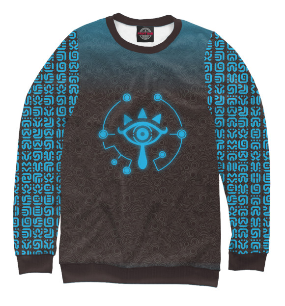 Мужской свитшот с изображением Eye of Sheikah цвета Белый