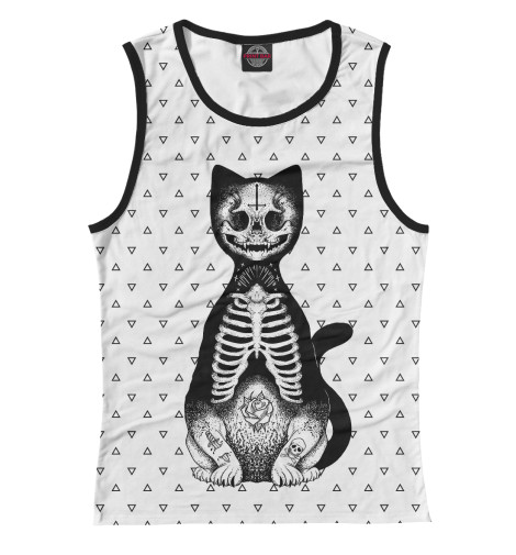 

Майки Print Bar, Белый, Готический кот