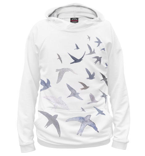

Худи Print Bar, Белый, Ласточки