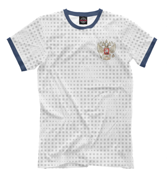 Мужская футболка с изображением Форма Сборной России цвета Молочно-белый
