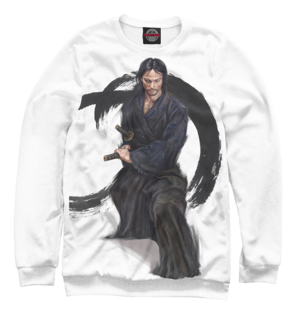 Свитшот для девочек с изображением Samurai цвета Белый