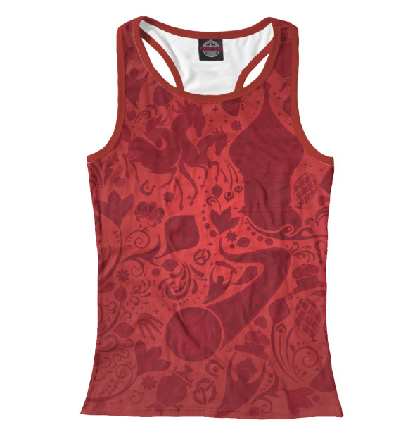 Женская майка-борцовка с изображением Наша страна цвета Белый