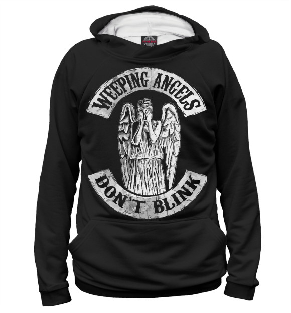 Мужское худи с изображением Weeping Angels цвета Белый