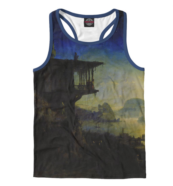 Мужская майка-борцовка с изображением Айвазовский цвета Белый