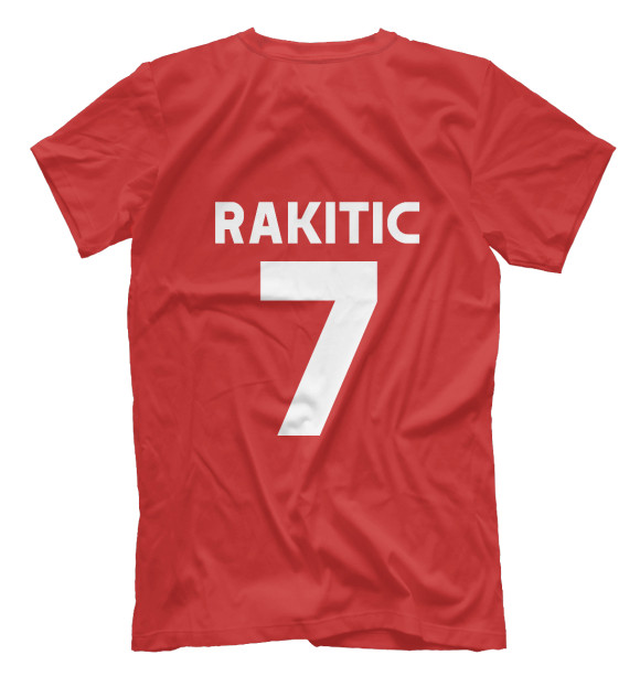 Мужская футболка с изображением Ракитич Хорватия 7 цвета Белый