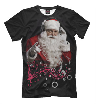 Мужская футболка Santa DJ
