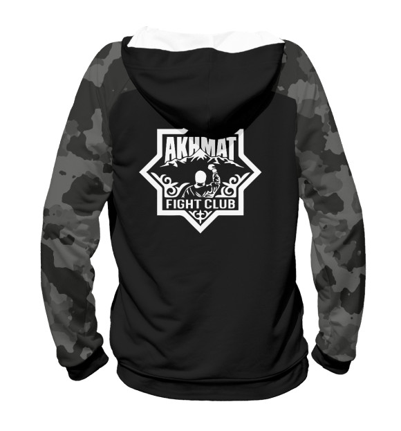 Мужское худи с изображением Akhmat boxing цвета Белый