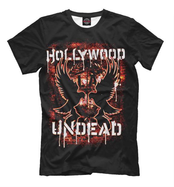 Футболка для мальчиков с изображением Hollywood Undead цвета Черный