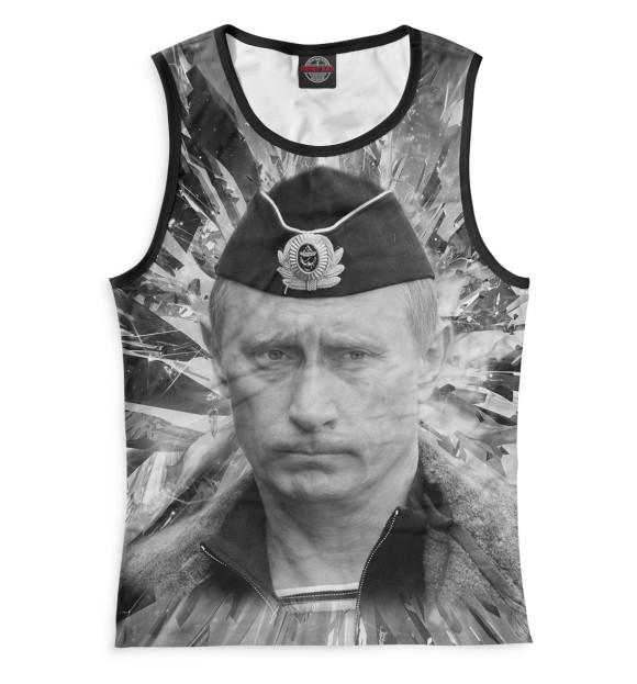 Майка для девочки с изображением Путин цвета Белый