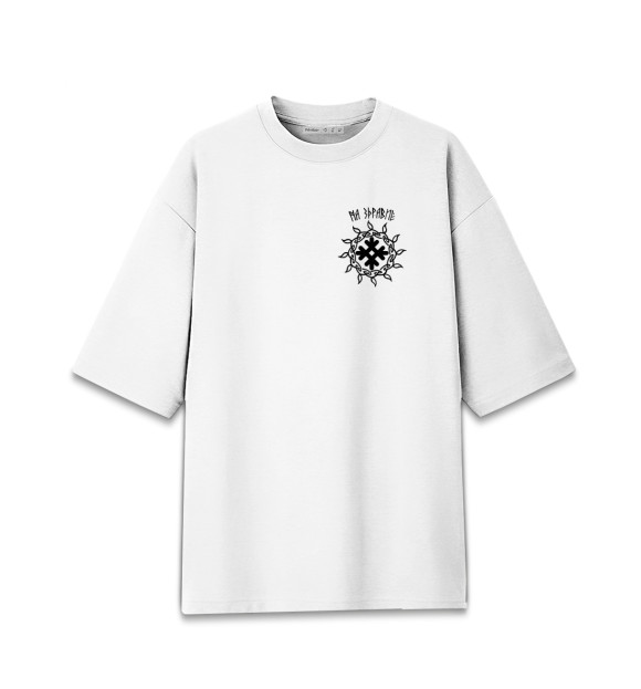 Женская футболка оверсайз с притом Целебник защита здоровья цвета Белый Женская футболка оверсайз с изображением Целебник защита здоровья цвета Белый