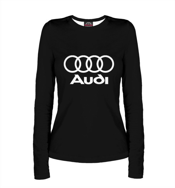 Женский лонгслив с изображением Audi цвета Белый