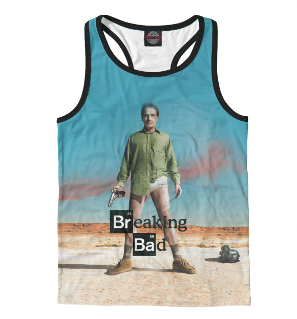 Мужская майка-борцовка с притом Breaking bad цвета Белый Мужская майка-борцовка с изображением Breaking bad цвета Белый