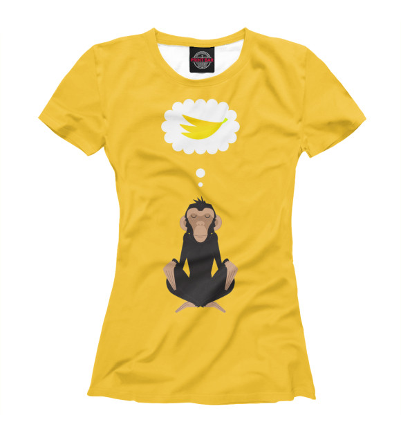 Футболка для девочек с изображением Monkeys Dream цвета Белый