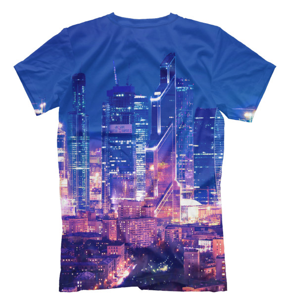 Мужская футболка с изображением Москва цвета Белый