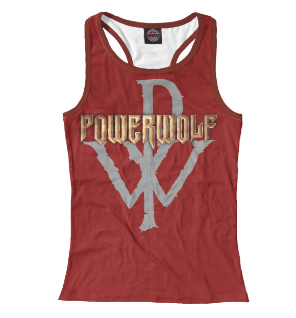 Женская майка-борцовка с изображением Powerwolf цвета Белый