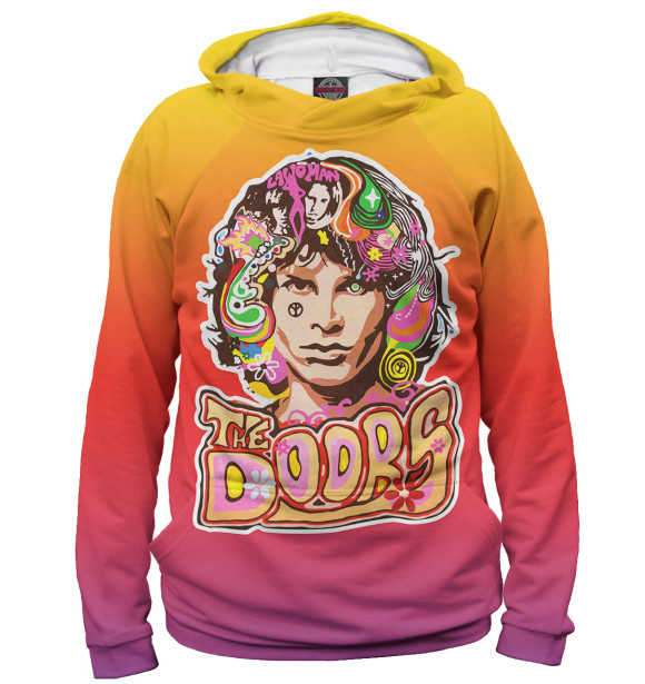 Мужское худи с изображением The Doors цвета Белый