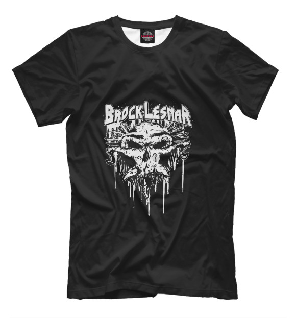 Мужская футболка с изображением Брок Леснар Carnage Skull цвета Черный