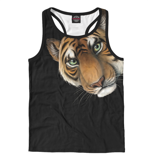 Мужская майка-борцовка с изображением Кто тут? цвета Белый