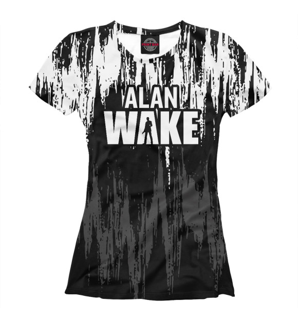 Футболка для девочек с изображением Alan WAKE цвета Белый