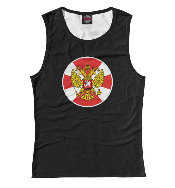 Майка для девочки с притом Внутренние войска цвета Белый Майка для девочки с изображением Внутренние войска цвета Белый