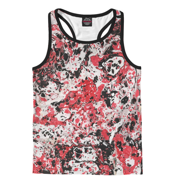 Мужская майка-борцовка с изображением Абстракция цвета Белый