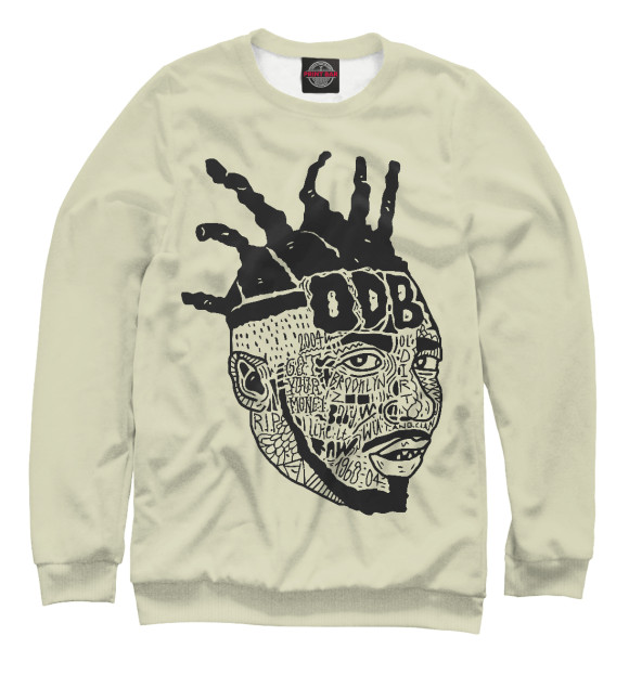 Свитшот для мальчиков с изображением Ol` Dirty Bastard цвета Белый