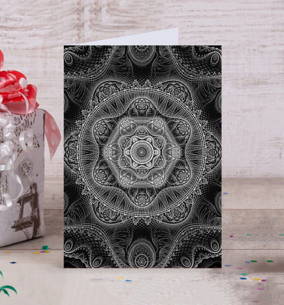 Открытка с изображением Mandala цвета Белый