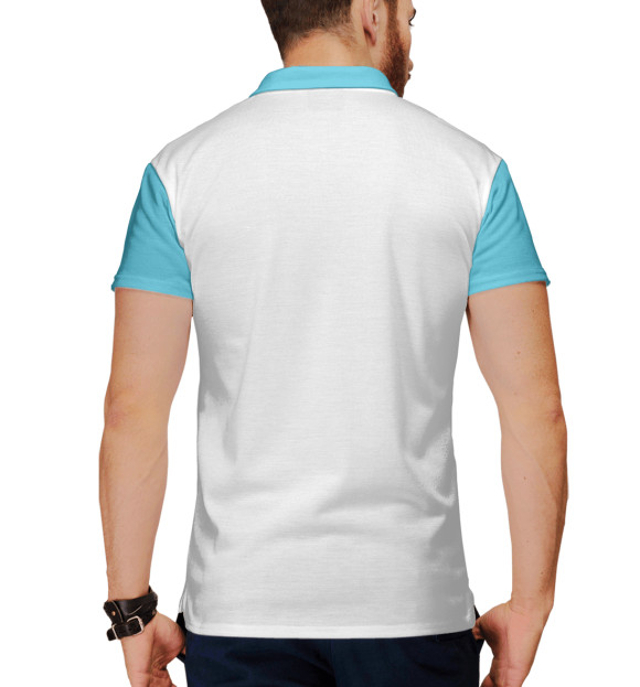 Мужское поло с изображением Хомяк цвета Белый