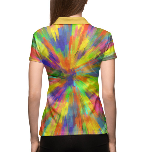 

Поло Print Bar, Белый, Взрывные краски