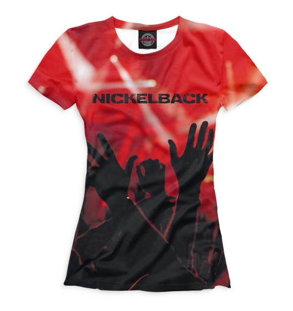 Женская футболка с изображением Nickelback цвета Красный