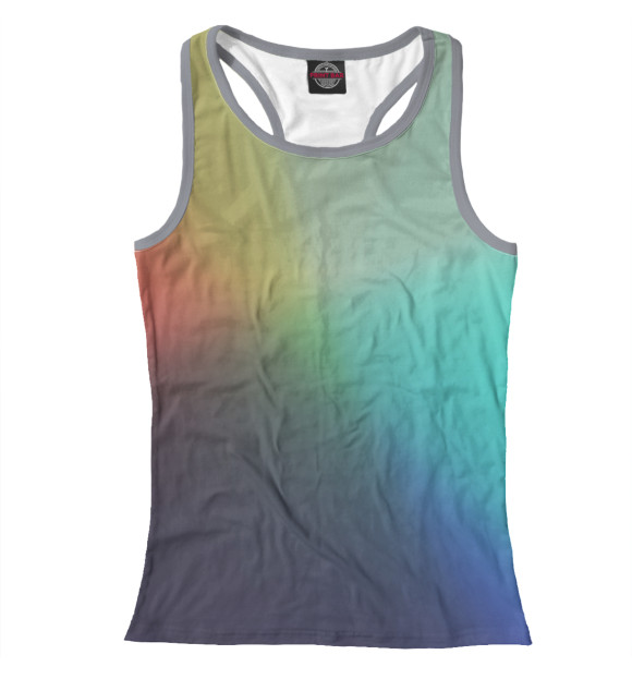 Женская майка-борцовка с изображением Градиент цвета Белый